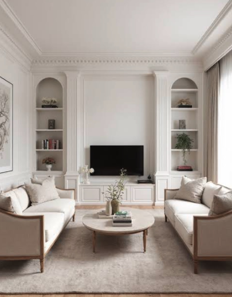 A Neoclassical interior.